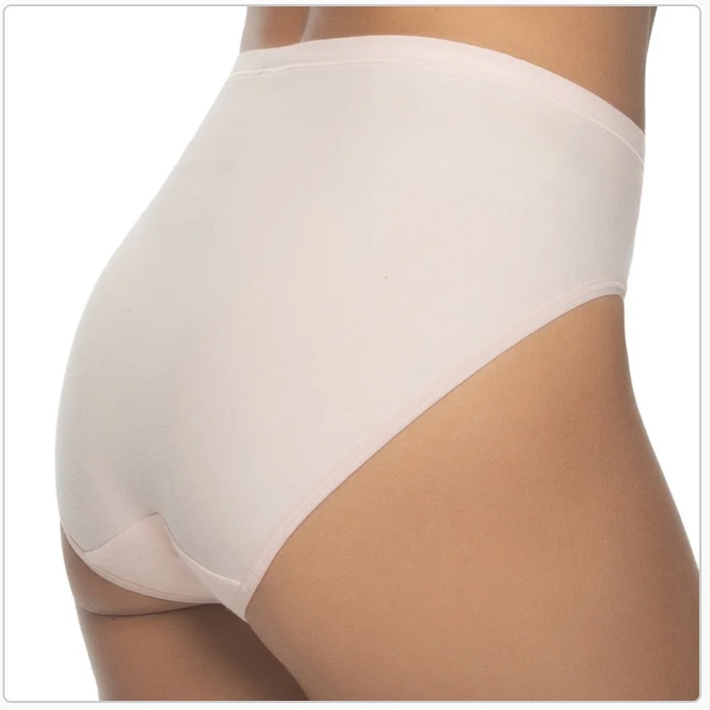 Felina Super Stretch Cotton Hi-Cut Panties - Nude Beige (6 Pack) - Picture 4 of 6